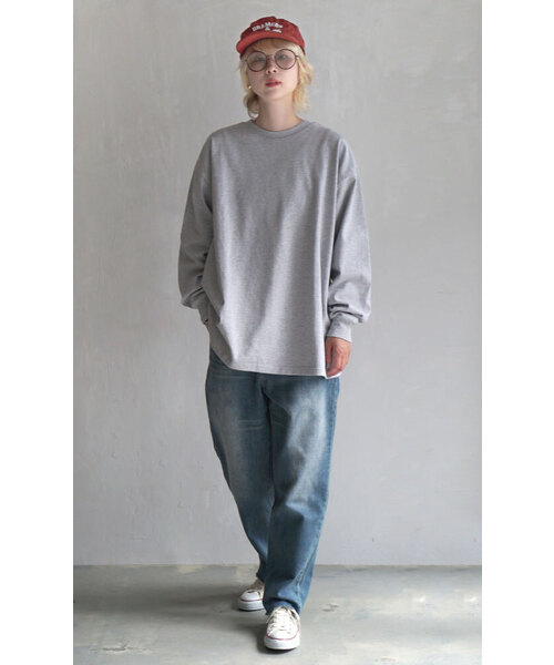 zootie(ズーティー)の「【水と油分を弾いて汚れにくい!】 シミヘン加工 リブスリーブプルオーバー(Tシャツ/カットソー・レディース・レッド系その他/ベージュ系その他/ネイビー/ミント/チョコ/ブラック/ライトブルー/イエロー系その他/ライトピンク/ホワイト×ブラック/オフホワイト/杢グレー/ホワイト×グレー・フリー)」の18枚目の写真