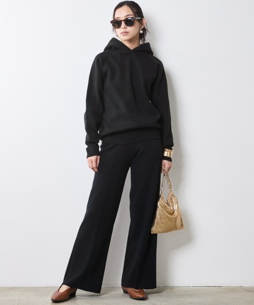 CHIC STYLE（シックスタイル）の「ニットパーカー ＜大きいサイズ有＞シックスタイル（パーカー・レディース・グレー/ブルー/ブラック・5L/4L/3L/LL/L/M）」の6枚目の写真