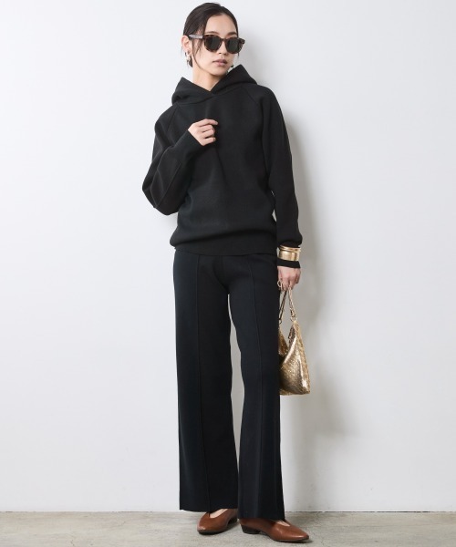 CHIC STYLE（シックスタイル）の「ニットパーカー ＜大きいサイズ有＞シックスタイル（パーカー・レディース・グレー/ブルー/ブラック・5L/4L/3L/LL/L/M）」の7枚目の写真