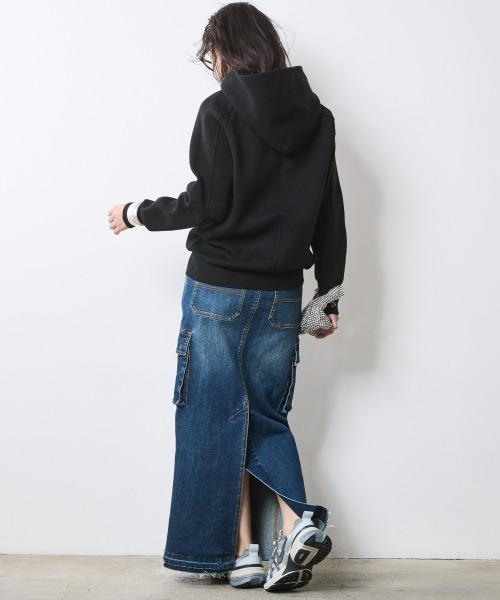 CHIC STYLE（シックスタイル）の「ニットパーカー ＜大きいサイズ有＞シックスタイル（パーカー・レディース・グレー/ブルー/ブラック・5L/4L/3L/LL/L/M）」の18枚目の写真