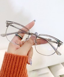 Futier land | スクエアハーフリム眼鏡/ユニセックス/ブルーライトカット(メガネ)