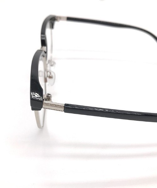 Futier land（フューティアランド）の「スクエアハーフリム眼鏡/ユニセックス/ブルーライトカット（メガネ・レディース・グレー/ブラック・FREE）」の17枚目の写真