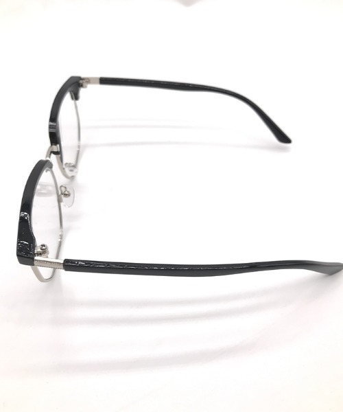Futier land（フューティアランド）の「スクエアハーフリム眼鏡/ユニセックス/ブルーライトカット（メガネ・レディース・グレー/ブラック・FREE）」の18枚目の写真