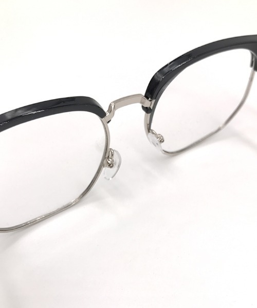 Futier land（フューティアランド）の「スクエアハーフリム眼鏡/ユニセックス/ブルーライトカット（メガネ・レディース・グレー/ブラック・FREE）」の19枚目の写真