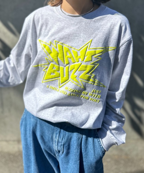 mi via loca(ミヴィアロカ)の「【United Athle】発泡プリントWHAT BUZZロゴロンT 【PT NO. MVL050 ※2A】(Tシャツ/カットソー・レディース・オートミール/イエロー/ホワイト/スミクロ・X-LARGE/MEDIUM)」の11枚目の写真