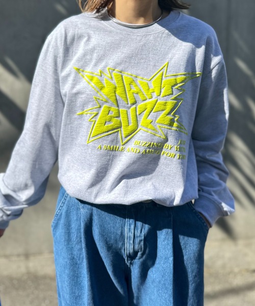 mi via loca(ミヴィアロカ)の「【United Athle】発泡プリントWHAT BUZZロゴロンT 【PT NO. MVL050 ※2A】(Tシャツ/カットソー・レディース・オートミール/イエロー/ホワイト/スミクロ・X-LARGE/MEDIUM)」の14枚目の写真
