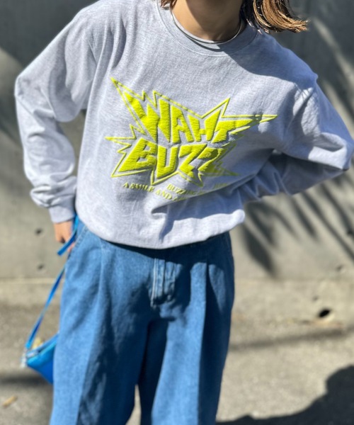 mi via loca(ミヴィアロカ)の「【United Athle】発泡プリントWHAT BUZZロゴロンT 【PT NO. MVL050 ※2A】(Tシャツ/カットソー・レディース・オートミール/イエロー/ホワイト/スミクロ・X-LARGE/MEDIUM)」の15枚目の写真