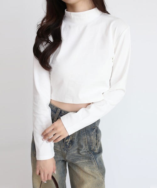 Judin(ジュディン)の「basic ハイネックロンT【JD】(Tシャツ/カットソー・レディース・ホワイト/ブラック・ONE SIZE/SHORT)」の12枚目の写真