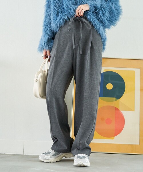 セール】限定展開 ウエスト リボン ストレート パンツ（その他パンツ