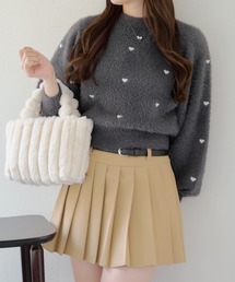 フェザーハート刺繍プルオーバー