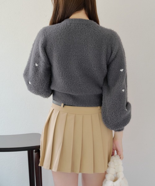 Another Branch olive des olive（アナザーブランチオリーブデオリーブ）の「フェザーハート刺繍プルオーバー（ニット/セーター・レディース・オフホワイト/チャコールグレー/ホワイト系その他/ベージュ・FREE）」の7枚目の写真