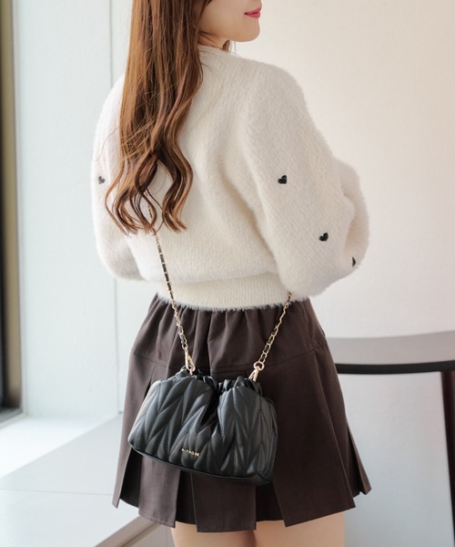 Another Branch olive des olive（アナザーブランチオリーブデオリーブ）の「フェザーハート刺繍プルオーバー（ニット/セーター・レディース・オフホワイト/チャコールグレー/ホワイト系その他/ベージュ・FREE）」の9枚目の写真
