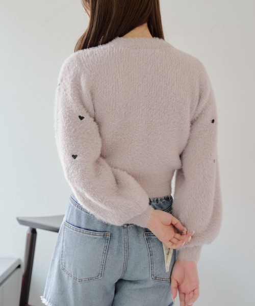 Another Branch olive des olive（アナザーブランチオリーブデオリーブ）の「フェザーハート刺繍プルオーバー（ニット/セーター・レディース・オフホワイト/チャコールグレー/ホワイト系その他/ベージュ・FREE）」の13枚目の写真