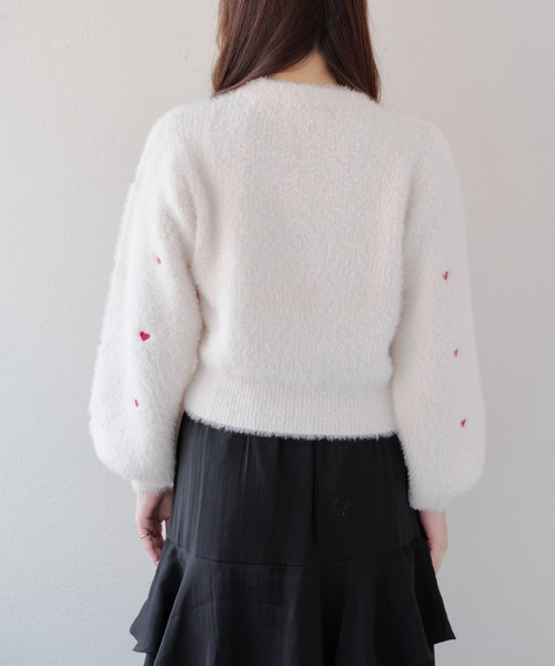 Another Branch olive des olive（アナザーブランチオリーブデオリーブ）の「フェザーハート刺繍プルオーバー（ニット/セーター・レディース・オフホワイト/チャコールグレー/ホワイト系その他/ベージュ・FREE）」の17枚目の写真
