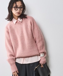 CHIC STYLE | 畦編クルーネックニットプルオーバー シックスタイル（大きいサイズ対応）(ニット/セーター)
