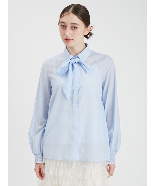 FURFUR（ファーファー）の「ネクタイセットブラウス（シャツ/ブラウス・レディース・ホワイト/ピンク/ストライプ・FREE）」の12枚目の写真