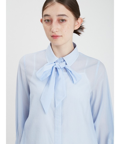 FURFUR（ファーファー）の「ネクタイセットブラウス（シャツ/ブラウス・レディース・ホワイト/ピンク/ストライプ・FREE）」の15枚目の写真