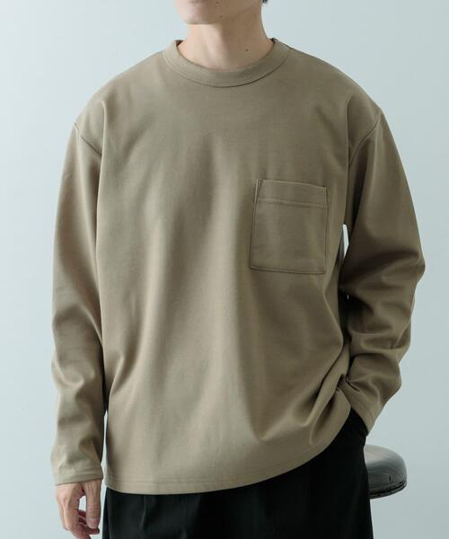 ITEMS URBANRESEARCH（アイテムズ アーバンリサーチ）の「発熱機能 クルーネックカットソー（Tシャツ/カットソー・メンズ・モカ/ホワイト/ブラック/その他1・LARGE/MEDIUM/SMALL）」の3枚目の写真