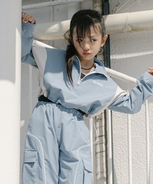 URBAN CHERRY | 【U.TRACK】ライトタフタショート丈ハーフジップトップス(その他トップス)