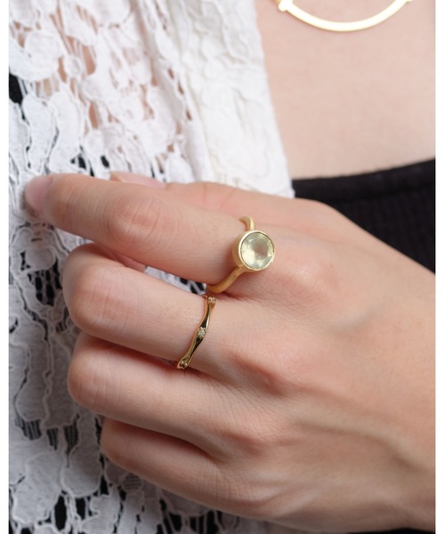 S925 SINGLE STONE MATT RING -PREHNITE-（リング）｜TOME JEWELRY（トームジュエリー）