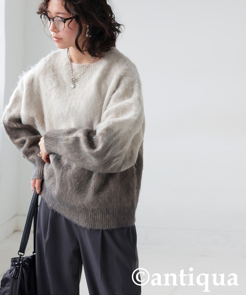 グラデーションニット（ニット/セーター）｜antiqua（アンティカ）の