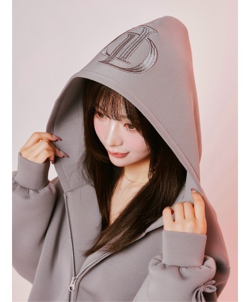 Darich（ダーリッチ）の「DDリボンジップパーカー（パーカー・レディース・グレー/ブラック・FREE）」の15枚目の写真