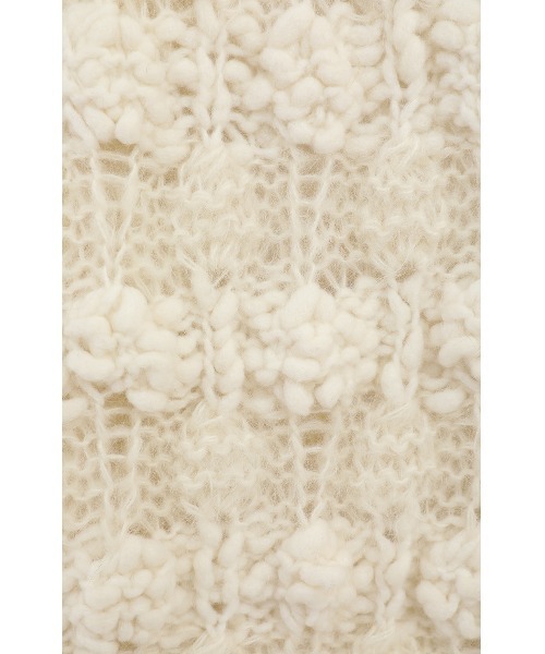 CLANE（クラネ）の「CLANE/クラネ/BUMPY OVER V NECK KNIT TOPS（ニット/セーター・レディース・アイボリー/ブラック/ピンク・1）」の8枚目の写真