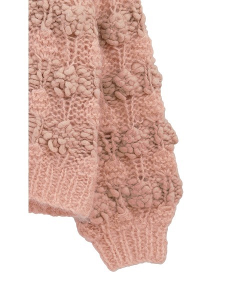 CLANE（クラネ）の「CLANE/クラネ/BUMPY OVER V NECK KNIT TOPS（ニット/セーター・レディース・アイボリー/ブラック/ピンク・1）」の16枚目の写真