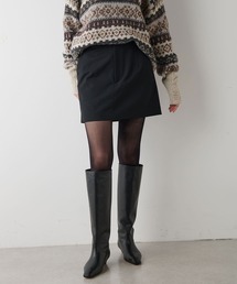 Whim Gazette（ウィムガゼット）の「ウールギャバミニスカート（スカート・レディース）」