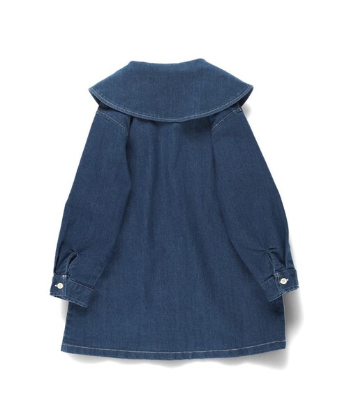 EDWIN（エドウィン）の「【Ou? by EDWIN】襟リボン付きデニムワンピース（ワンピース・キッズ・ブルー・90/140/110/100/150/120/130）」の3枚目の写真