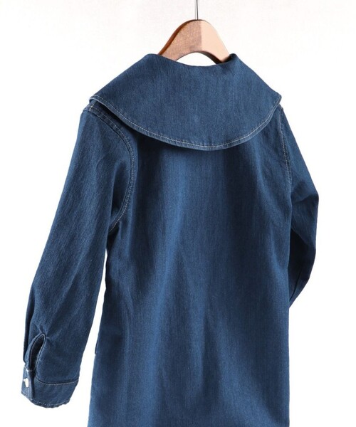 EDWIN（エドウィン）の「【Ou? by EDWIN】襟リボン付きデニムワンピース（ワンピース・キッズ・ブルー・90/140/110/100/150/120/130）」の10枚目の写真