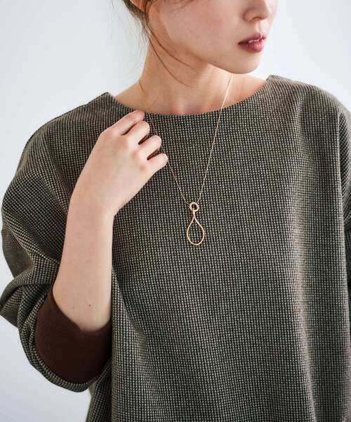 le.coeur blanc（ルクールブラン）の「チェックジャージードルマンプルオーバー（Tシャツ/カットソー・レディース・ブラウン系その他2/ブラック系その他・38）」の8枚目の写真