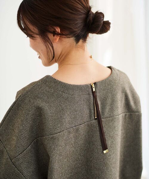 le.coeur blanc（ルクールブラン）の「チェックジャージードルマンプルオーバー（Tシャツ/カットソー・レディース・ブラウン系その他2/ブラック系その他・38）」の19枚目の写真