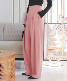 KOBE LETTUCE | ダブルタックバレルレッグカーブパンツ(スラックス)