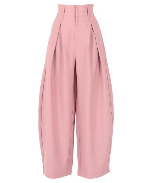 KOBE LETTUCE（コウベレタス）の「ダブルタックバレルレッグカーブパンツ（スラックス・レディース・ピンク/ダークブラウン/ブラック・M）」の14枚目の写真