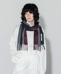 cumaco（クマコ）の「【cumaco】カシミヤ 100% マフラー リバーシブル ストライプ 柄 レディース 女性 カシミア カシミヤマフラー カシミアマフラー ユニセックス（マフラー）」