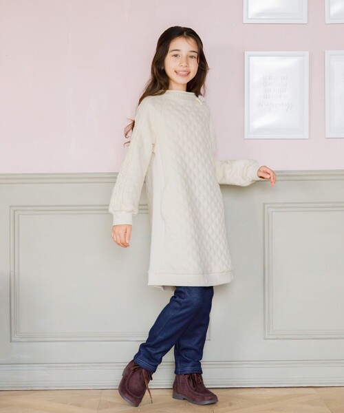 【110-140㎝】ダイヤキルト ワンピース（ワンピース）｜組曲（クミキョク）