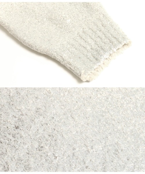 ANAP（アナップ）の「箔プリント ブークレ プルオーバー（ニット/セーター・レディース・グレー/アイボリー・FREE）」の22枚目の写真