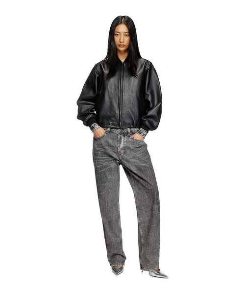 DIESEL(ディーゼル)の「ウィメンズ レザージャケット L-ILYAN(ブルゾン・レディース・ブラック・40/38)」の4枚目の写真