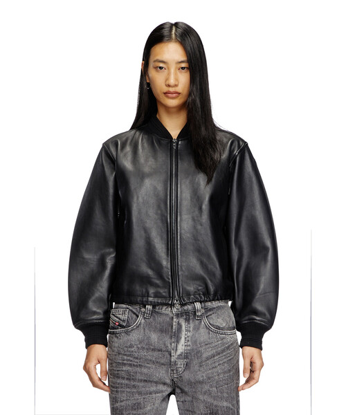 DIESEL(ディーゼル)の「ウィメンズ レザージャケット L-ILYAN(ブルゾン・レディース・ブラック・40/38)」の6枚目の写真