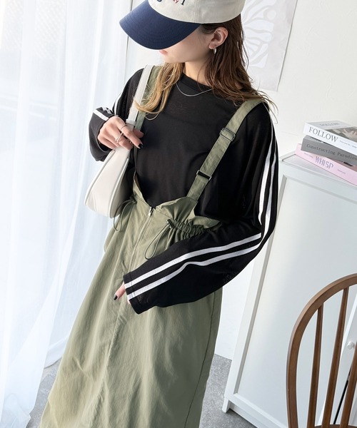 classicalelf（クラシカルエルフ）の「【４月上旬再入荷】大人女子のミリタリースタイル。サスペンダーミリタリースカート（ジャンパースカート・レディース・ベージュ/ブラック/カーキ・MEDIUM/X-LARGE/LARGE/SMALL）」の17枚目の写真