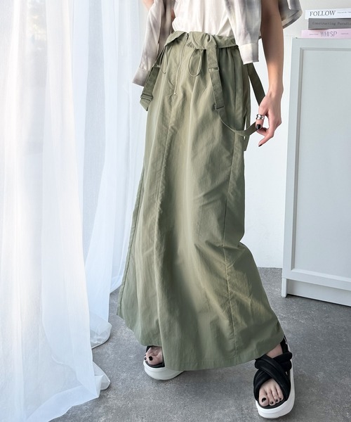 classicalelf（クラシカルエルフ）の「【４月上旬再入荷】大人女子のミリタリースタイル。サスペンダーミリタリースカート（ジャンパースカート・レディース・ベージュ/ブラック/カーキ・MEDIUM/X-LARGE/LARGE/SMALL）」の21枚目の写真