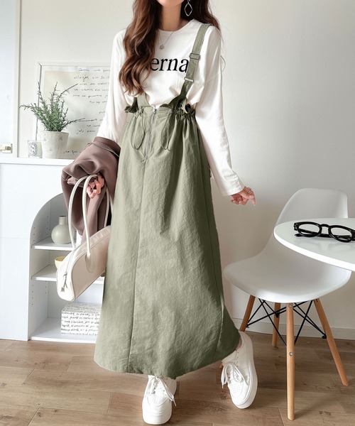 セール】大人女子のミリタリースタイル。サスペンダーミリタリー