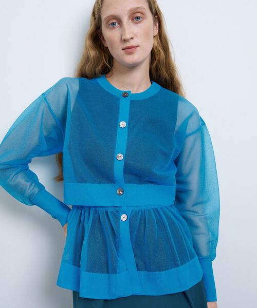 LANVIN en Bleu（ランバンオンブルー）の「フリルトリムニット