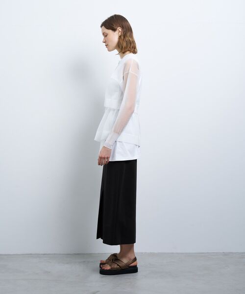 LANVIN COLLECTION - ランバンコレクション フルジップ カーディガン スパンコール シアー素材 40 ランバンコレクション フルジップ カーディガン スパンコール