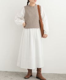 URBAN RESEARCH DOORS | ニットベストレイヤードワンピース(ワンピース)
