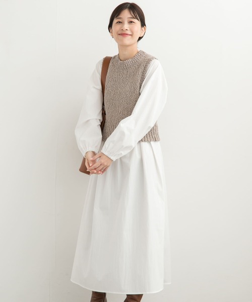 URBAN RESEARCH DOORS（アーバンリサーチドアーズ）の「ニットベストレイヤードワンピース（ワンピース・レディース・グレー/ブラック・MEDIUM）」の20枚目の写真