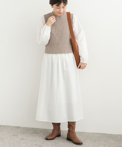 美品☆PUBLIC TOKYO ベストレイヤードワンピ サイズ2 PUBLIC TOKYO（パブリックトウキョウ）の「ベストレイヤード