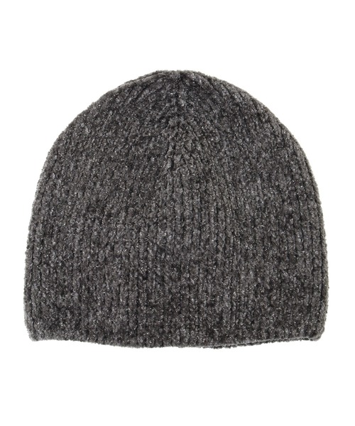 Green　Parks（グリーンパークス）の「・ラメニットキャップ（ニットキャップ/ビーニー・レディース・ボルドー/チャコールグレー/アイボリー/ブラック・FREE）」の4枚目の写真