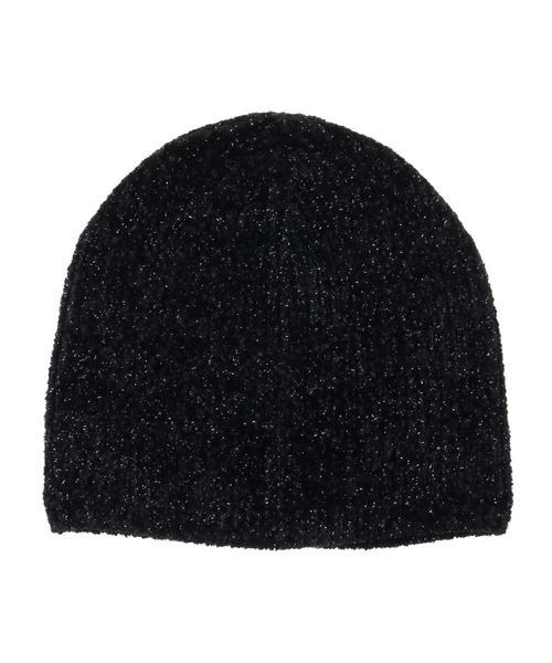 Green　Parks（グリーンパークス）の「・ラメニットキャップ（ニットキャップ/ビーニー・レディース・ボルドー/チャコールグレー/アイボリー/ブラック・FREE）」の3枚目の写真